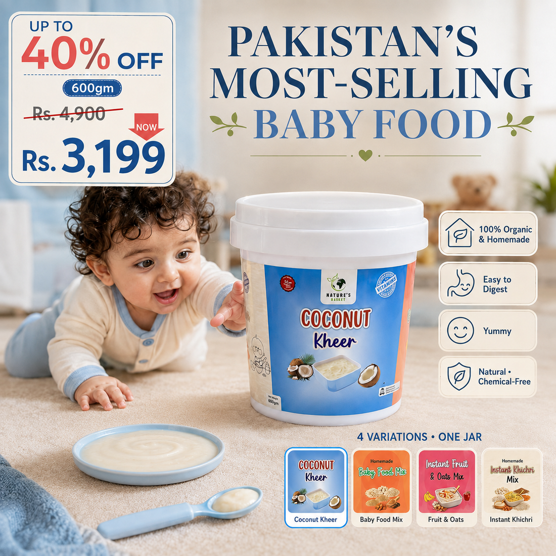🌙 Ghar Ghar Sunnah Offer – Coconut Kheer Baby Food Up to 40% OFF