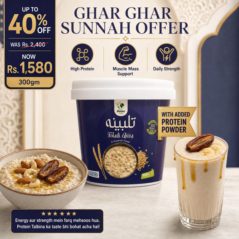 🌙 Ghar Ghar Sunnah Offer – Foladi Ghiza Talbina with Added Protein Up to 40% OFF